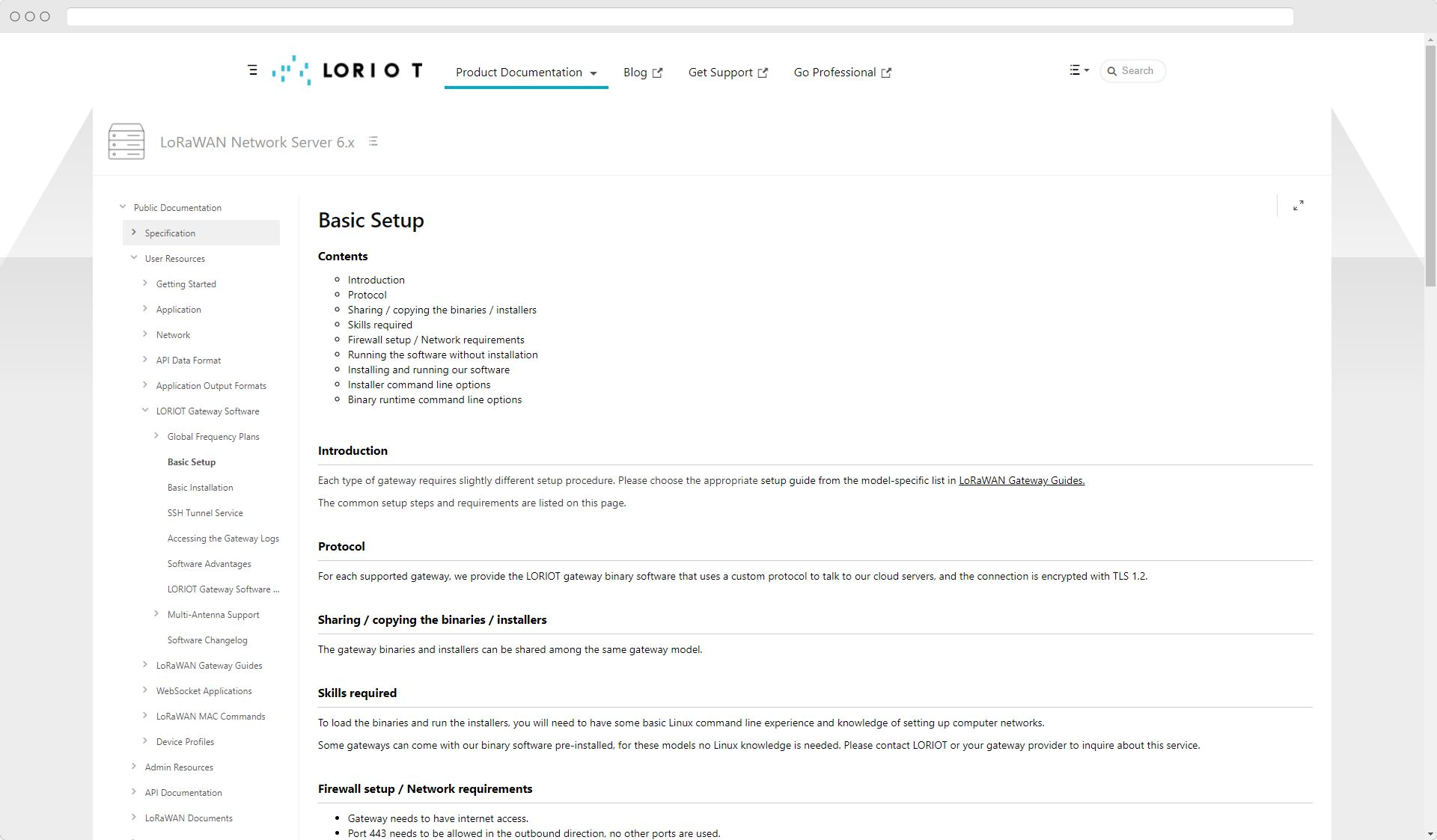 docs.loriot.io - Basic Setup