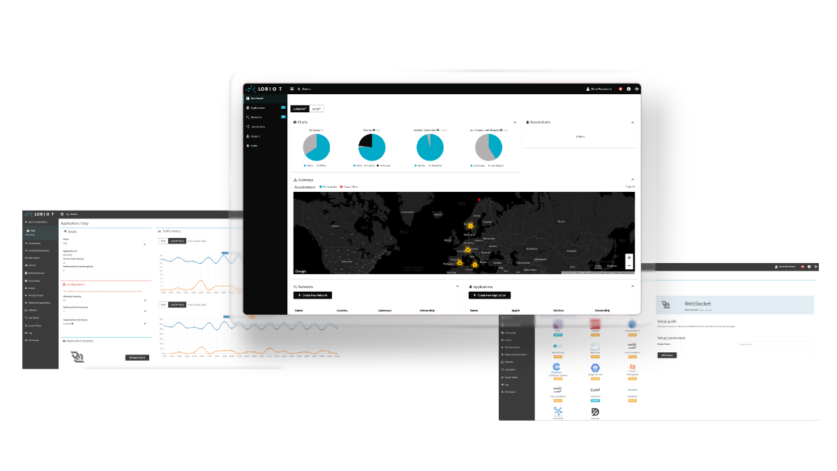 LoRaWAN Network Server - dashboard